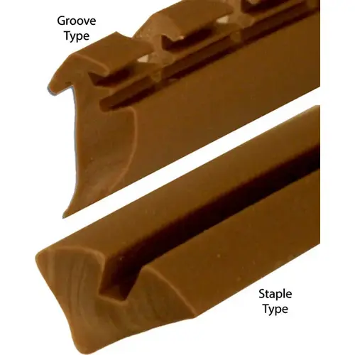 Glass Panel Retainer Extrusions Grooved Type, Rubber Extrusion 100 ft Dark Brown - pack of 100