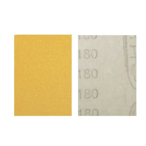 220 Grit No Hole Hook & Loop Aluminum Oxide on Paper Backed Sanding Sheet, 3" x 4" Gold 220 Grit No Hole Hook & Loop Aluminum Oxide on Paper Backed Sanding Sheet, 3" x 4" Gold