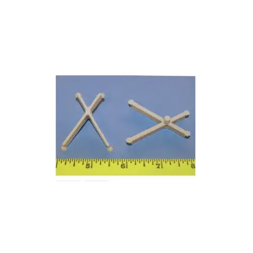 Shelf Hold-Down, Star Ends 3/4" Shelf with 5 mm Peg, Almond