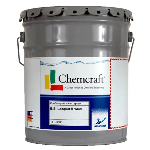 E. S. Lacquer II White Pre-Cat Pigmented Topcoat, Gloss, 5 Gallon E. S. Lacquer II White Pre-Cat Pigmented Topcoat, Gloss, 5 Gallon