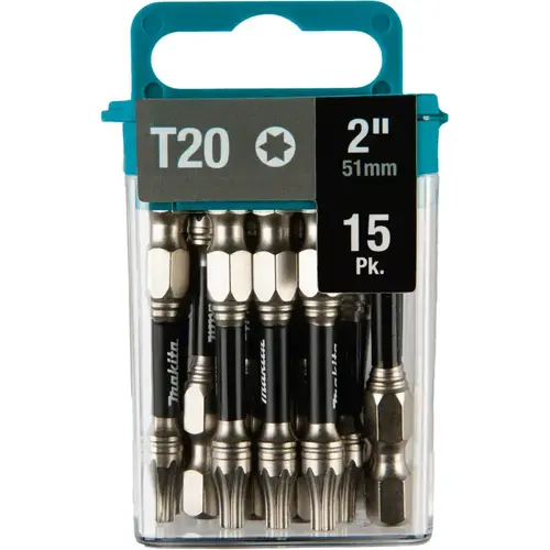 Makita T20 x 2" Impact XPS Torx Drive Power Bit (15/Pack) Makita T20 x 2" Impact XPS Torx Drive Power Bit (15/Pack)