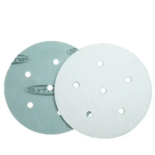 5" 320 Grit 6-Hole Aluminum Oxide Sanding Disc on Film, Silver 5" 320 Grit 6-Hole Aluminum Oxide Sanding Disc on Film, Silver