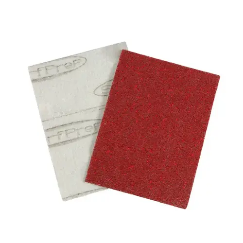 Riptide 220 Grit No Hole Hook & Loop Aluminum Oxide on C-Weight Paper Sanding Sheet, 3" x 4" Red Riptide 220 Grit No Hole Hook & Loop Aluminum Oxide on C-Weight Paper Sanding Sheet, 3" x 4" Red