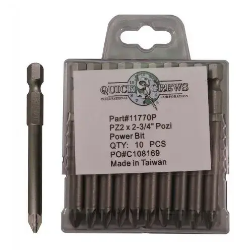 #2 x 2-3/4" Pozidriv Power Bit (10/Box)