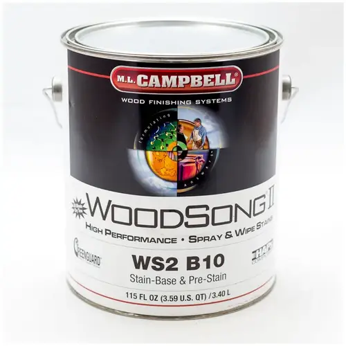 WoodSong II Stain Base and Pre-Stain was specifically designed to work with M.L. Campbell colorants for color formulation. The GREENGUARD certified, HAPS compliant formula allows the user better workability while providing quick recoatability. You can a WoodSong II Stain Base and Pre-Stain was specifically designed to work with M.L. Campbell colorants for color formulation. The GREENGUARD certified, HAPS compliant formula allows the user better workability while providing quick recoatability. You can a