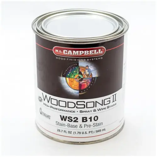 WoodSong II Stain Base and Pre-Stain was specifically designed to work with M.L. Campbell colorants for color formulation. The GREENGUARD certified, HAPS compliant formula allows the user better workability while providing quick recoatability. You can a WoodSong II Stain Base and Pre-Stain was specifically designed to work with M.L. Campbell colorants for color formulation. The GREENGUARD certified, HAPS compliant formula allows the user better workability while providing quick recoatability. You can a
