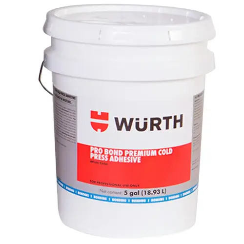 Pro Bond Premium Cold Press Contact Adhesive, Clear, 5 Gallon Pail White Pro Bond Premium Cold Press Contact Adhesive, Clear, 5 Gallon Pail White
