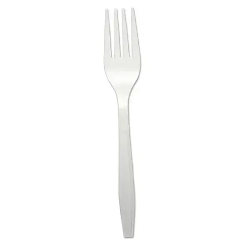 Boardwalk Heavyweight Polypropylene Cutlery Fork, White (1000/Box) Boardwalk Heavyweight Polypropylene Cutlery Fork, White (1000/Box)