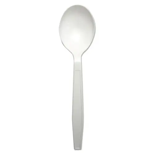 Boardwalk Heavyweight Polypropylene Cutlery Spoon, White (1000/Box) Boardwalk Heavyweight Polypropylene Cutlery Spoon, White (1000/Box)