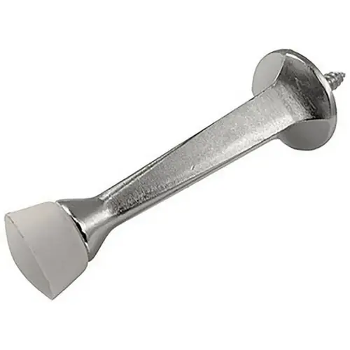 Door Stop 3/4" W X 3/4" L Zinc Satin Nickel Mounts to wall Satin Nickel - pack of 25 Door Stop 3/4" W X 3/4" L Zinc Satin Nickel Mounts to wall Satin Nickel - pack of 25