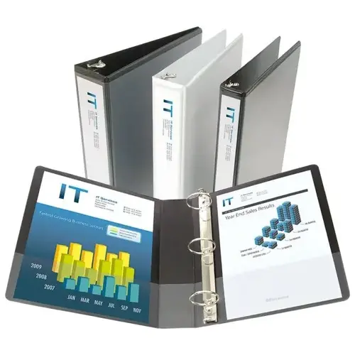 Black 3" Round Ring Recycled View Binder