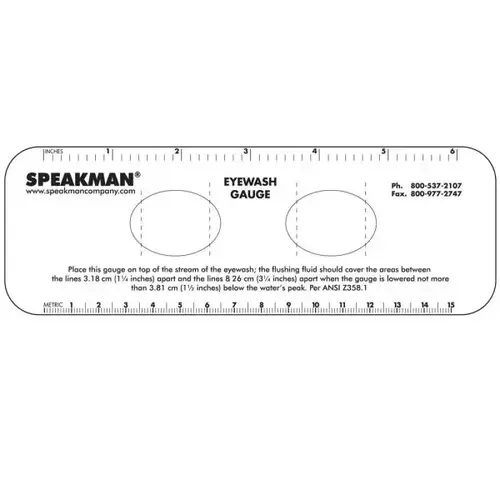 Plastic Emergency Eyewash Gauge