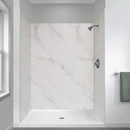 48 X 34 X 78 Shower Wall In Carrara White 48 X 34 X 78 Shower Wall In Carrara White