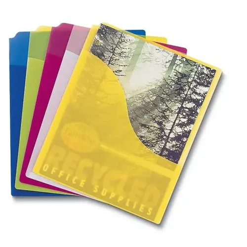 Assorted Colors Polypropylene Wave Pocket Folder
