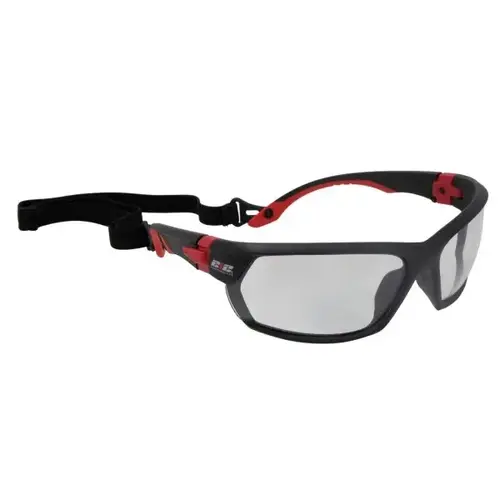Premium Anti-Fog Clear Safety Glasses In Black / Red Premium Anti-Fog Clear Safety Glasses In Black / Red