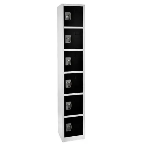72 In. X 12 In. 6-Compartment Steel Key Lock Locker Black 72 In. X 12 In. 6-Compartment Steel Key Lock Locker Black