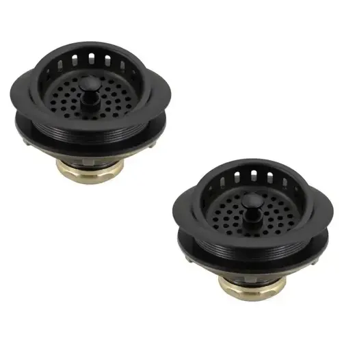3-1/2" Post Style Kitchen Sink Basket In Matte Black 3-1/2" Post Style Kitchen Sink Basket In Matte Black