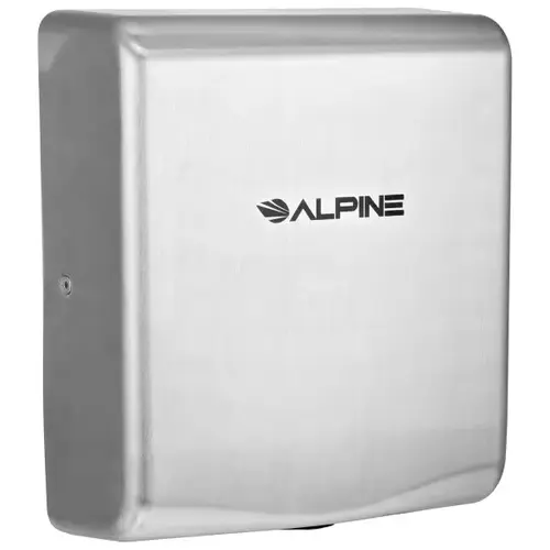 Willow Brushed Stainless Steel 120v Hand Dryer With Wall Guard Willow Brushed Stainless Steel 120v Hand Dryer With Wall Guard