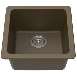Winpro WGSMO401 17" Dual Mount Granite Composite Bar Sink In Mocha