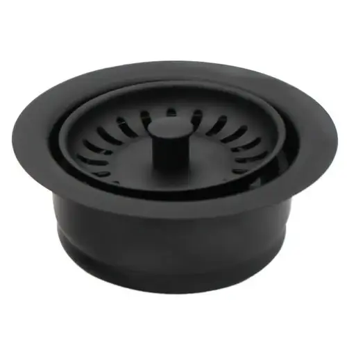 4-1/4" Brass Waste Disposal Flange And Strainer Basket Matte Black 4-1/4" Brass Waste Disposal Flange And Strainer Basket Matte Black