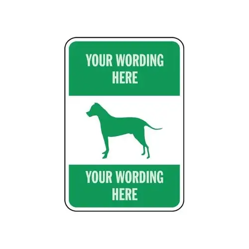 Semi-Custom Pet Waste Sign, Non-Reflective, 12 X 18 Semi-Custom Pet Waste Sign, Non-Reflective, 12 X 18