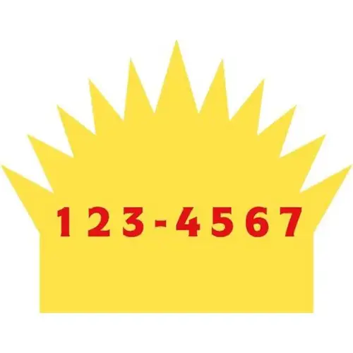 Custom Slide-In Burst, Yellow, 30 X 24 Custom Slide-In Burst, Yellow, 30 X 24