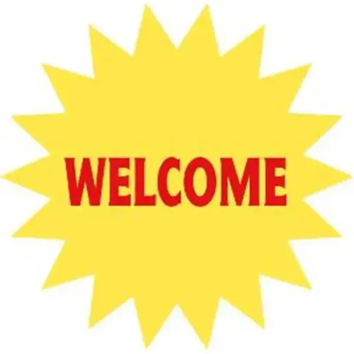 Stock Welcome Promotional Burst, 32 X 32 Stock Welcome Promotional Burst, 32 X 32