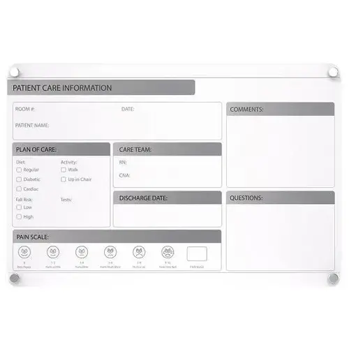 Graphics Slide Changeable Glassboard W/Standoffs Non-Magnetic 18"H X 24"W Graphics Slide Changeable Glassboard W/Standoffs Non-Magnetic 18"H X 24"W