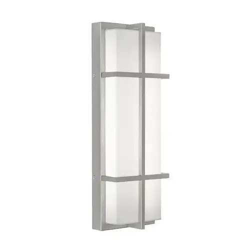 August 20 In. LED Outdoor Sconce Painted Nickel 120-277v, 30/35/40k August 20 In. LED Outdoor Sconce Painted Nickel 120-277v, 30/35/40k