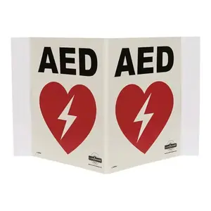 LumAware EG-AED-8inchX10inch 3 WAY Illuminating Aed Panoramic Sign