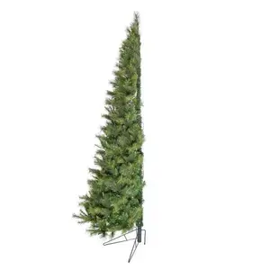 Fraser Hill Farm FFHTD065-5GR 6.5 ft Pre-Lit Half Christmas Tree With Warm White LED Lights