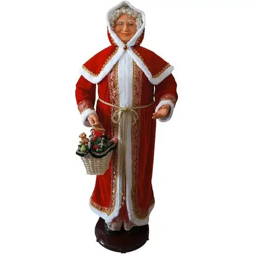58" Dancing Mrs. Claus Musical Animatronic With Basket