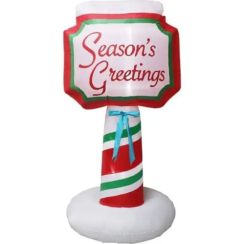6 ft Pre-Lit Inflatable Season'S Greetings Sign