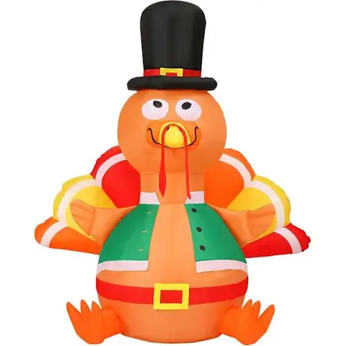 6 ft Inflatable Turkey With Lights