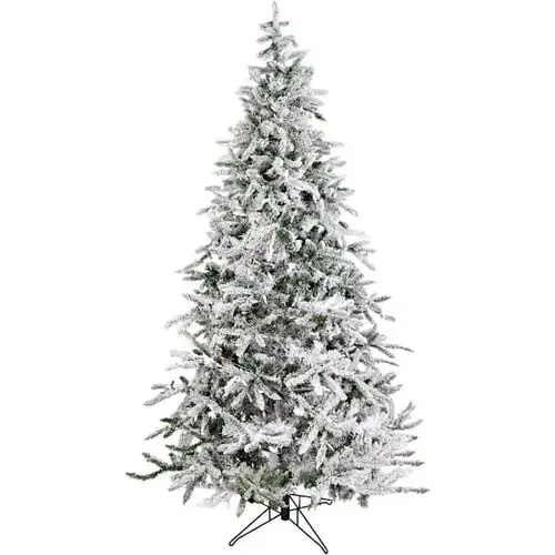 7.5 ft Flocked Mountain Pine Christmas Tree With Incandescent