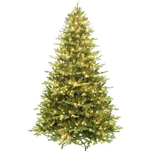 7.5 ft Oregon Pine Christmas Tree With Warm White LED Lights 7.5 ft Oregon Pine Christmas Tree With Warm White LED Lights
