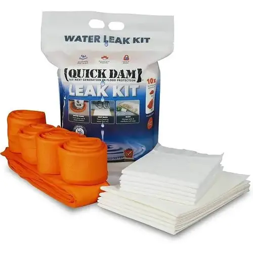 Indoor Leak Kit Complete Absorbent Mats & Water Dam Flood Control Set For Indoor Leak Protection Indoor Leak Kit Complete Absorbent Mats & Water Dam Flood Control Set For Indoor Leak Protection