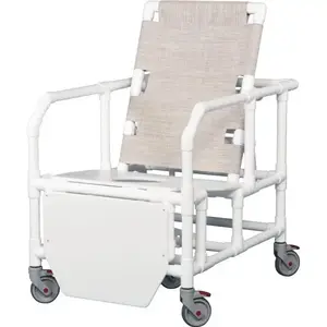 IPU BSC500 RC FS-19 Reclining Shower Chair 500 Lbs Capacity In Linen