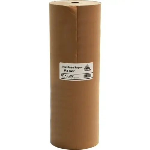 Tri Paper 36" X 1000 ft Brown General Purpose Masking Paper