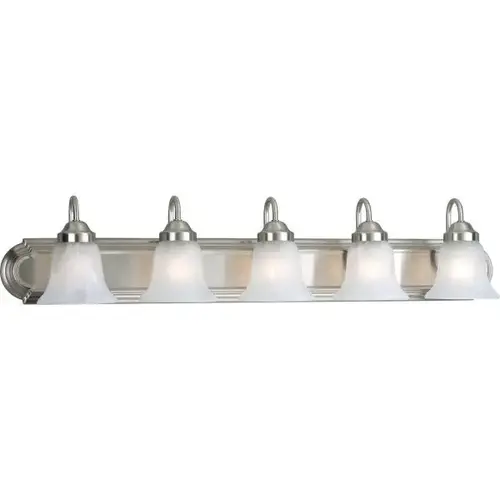 Alabaster 36 In. 5-Light Incandescent Bath Vanity Fixture