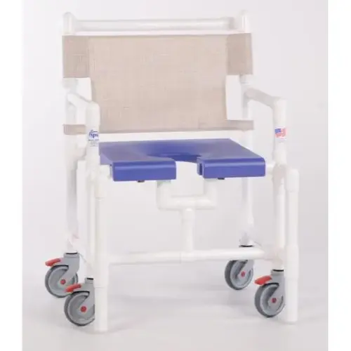 Elite 450 Lbs Shower Chair With Blow Molded Seat, B-Linen
