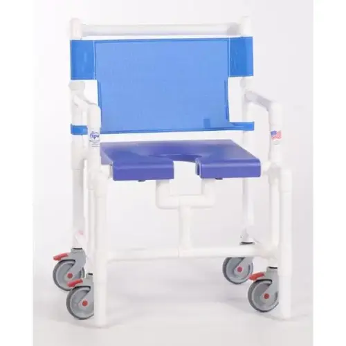 Elite 450 Lbs Shower Chair With Blow Molded Seat, B-Blue