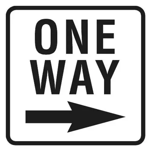 One Way Right Arrow Mini Sign, Non-Reflective, 12 X 12 One Way Right Arrow Mini Sign, Non-Reflective, 12 X 12