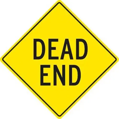 Dead End Traffic Sign, High Intensity, 12" X 18" Dead End Traffic Sign, High Intensity, 12" X 18"