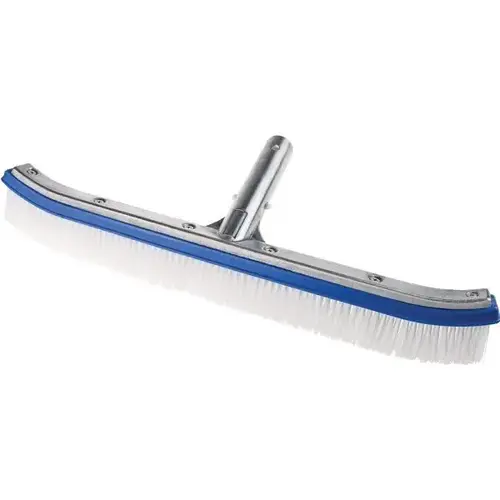 18 In Curved Back Pool Wall Brush W/ 1.5 In Polypropylene Bristles