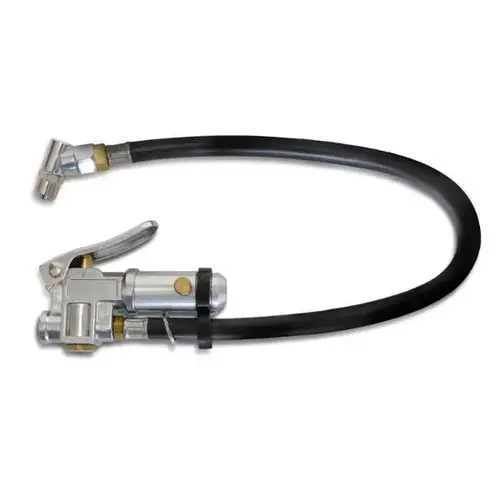 Air Inflator Body With 18-Inch Reinforced Rubber Whip Hose Air Inflator Body With 18-Inch Reinforced Rubber Whip Hose