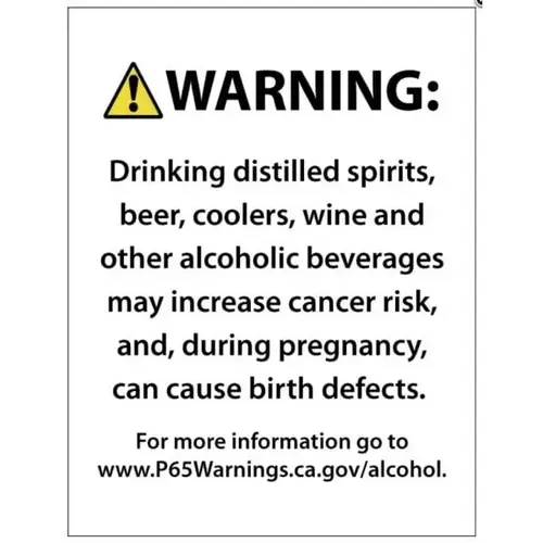 Prop 65 Alcohol Warning Entrance