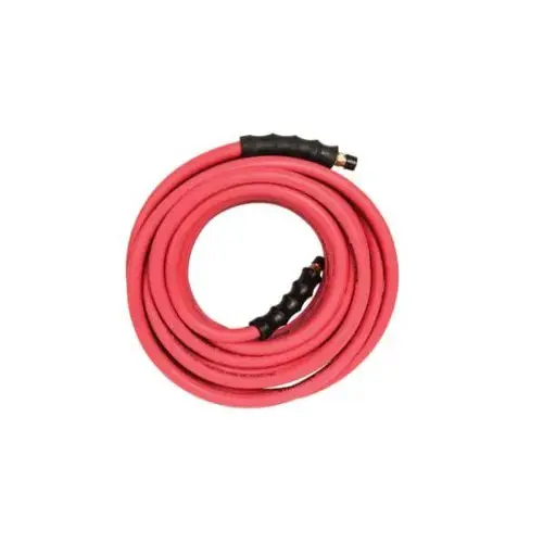 50-Foot X 3/8-Inch Id Rubber Air Hose With 1/4-Inch Npt Brass Fittings 50-Foot X 3/8-Inch Id Rubber Air Hose With 1/4-Inch Npt Brass Fittings
