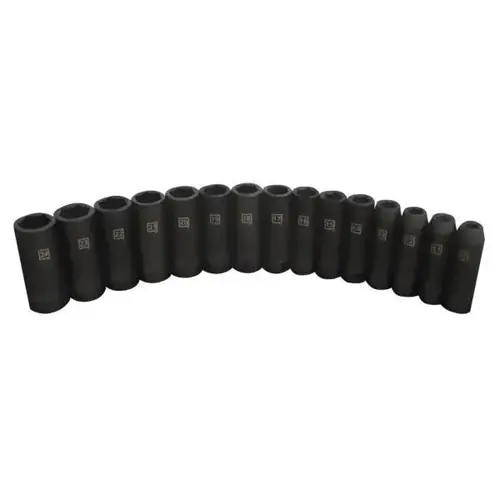 15-Piece 1/2-Inch Drive Deep 6-Point Impact Metric Socket Set 15-Piece 1/2-Inch Drive Deep 6-Point Impact Metric Socket Set