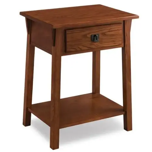 Mission One Drawer Nightstand Table With Shelf,russet Mission One Drawer Nightstand Table With Shelf,russet